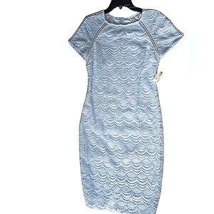 NWT, Light Blue, Lace Midi Dress, size 10